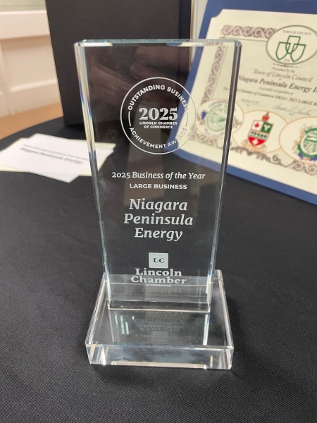 an award for the 2025 Large Business of the Year awarded by the Lincoln Chamber of Commerce